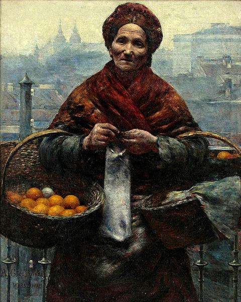 Aleksander Gierymski Jewish woman selling oranges oil painting picture